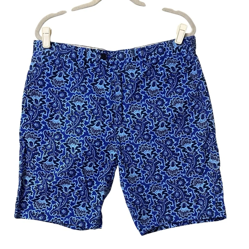 Banana Republic Milly Men’s blue paisley print summer vacation shorts size 34
